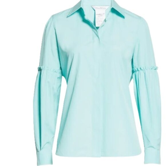 Max Mara Roseto Cotton Poplin Blouse - Picture 6 of 11